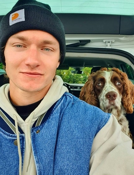 Osterfield and his dog Monty.